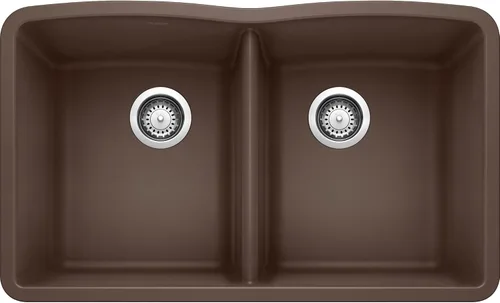 Miniatura 4 de BLANCO 440184 Diamond Silgranit 50/50 - Fregadero de cocina con doble tazón, 32 pulgadas, color antracita