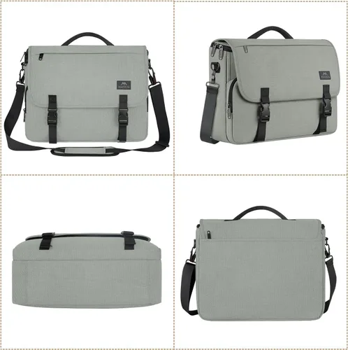 Miniatura 59 de MATEIN Bolsa tipo mensajero para hombres, mochila escolar para adolescentes, ligera de 17.3 pulgadas, maletín para laptop grande, bolsa cruzada
