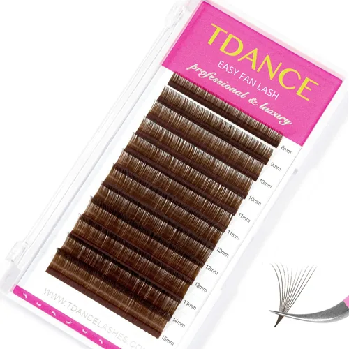 Miniatura 13 de TDANCE - Extensiones de pestañas con volumen y forma de abanico, rizado C CC D DD J B L, 0.03-0.12 mm de grosor, pestañas con volumen