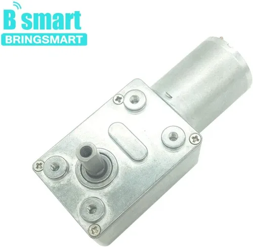 Miniatura 7 de BRINGSMART JGY-370 Motor de engranaje helicoidal de 12 V 10 rpm DC Motor de alto par motor de 12 voltios Mini turbina gusano reductor de 12 V Motor