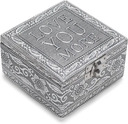 Miniatura 11 de Cottage Garden Página de inicio Perro Pawprint Caja de recuerdo de joyería de metal de tono de cobre