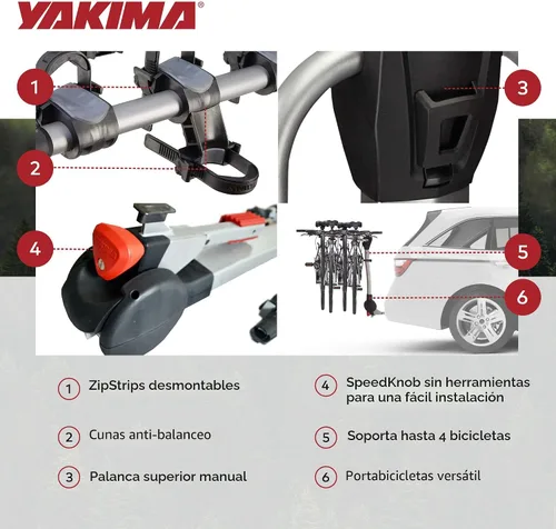 Miniatura 3 de Yakima Products RidgeBack Soporte para Transporte de Bicicletas en Enganche