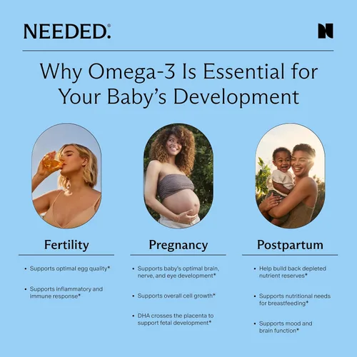 Miniatura 5 de Omega-3 Pro prenatal - Dosis de alta potencia de aceite de pescado de origen sostenible, 1000 mg de DHA, 1000 mg de EPA, envuelto en una cáscara
