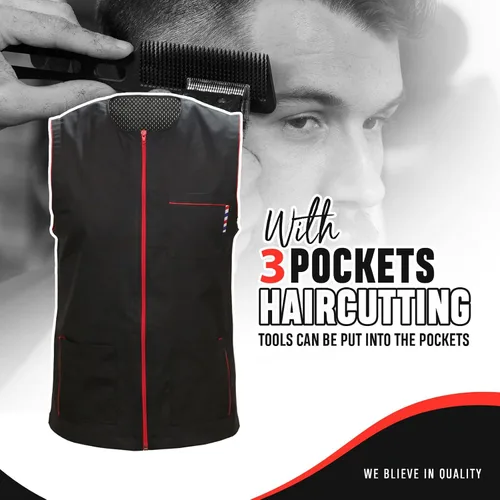Miniatura 4 de Chaqueta de peluquero profesional para hombres y mujeres, camisa de peluquero ligera, elegante, chaquetas de corte de pelo