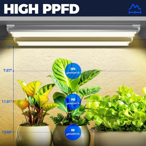 Miniatura 3 de Barrina Luz para plantas T8, 144 W (6 x 24 W), equivalente a 800 W, súper brillante de 2 pies, espectro completo, luz de cultivo LED, lámpara