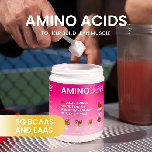 Miniatura 4 de RSP NUTRITION AminoLean Pre Entrenamiento, Energía Limpia Sin Nerviosismo, Hormigueo o Caída, Apto para Veganos con Biotina Añadida para Cabello