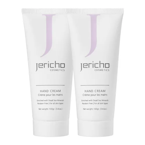 Jericho Cosmetics Crema de manos – Hidratante y nutritiva con aloe, aceite de oliva y sales del mar muerto – Fórmula hidratante con hamamelis y