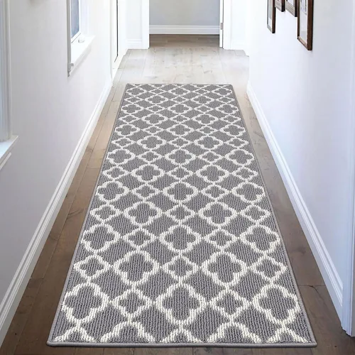 Miniatura 29 de U'Artlines Alfombra de pasillo larga para pasillo de 2 x 8 pies, antideslizante, alfombra de piso de cocina, patrón geométrico beige, lavable a