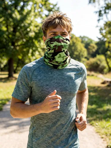 Miniatura 7 de 9 piezas de pasamontañas para hombre, polaina para el cuello, máscara facial de verano, protección solar, refrescante, transpirable, cubierta