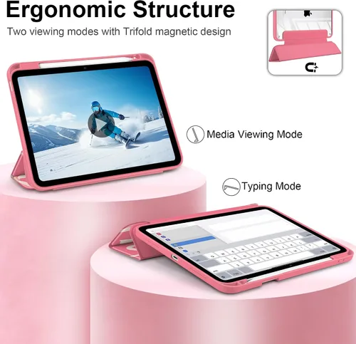 Miniatura 9 de MEEgoodo Funda para iPad Air de 11 pulgadas M3 2025 / M2 2024, para iPad Air de 5ª y 4ª generación de 10.9 pulgadas 2022/2020, funda para tableta