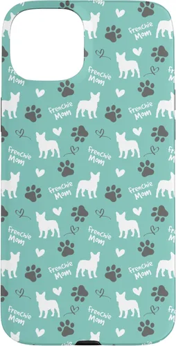Miniatura 9 de Funda para iPhone 13 Pro Max Frenchie Mom Bulldog Francés Mamá Azul Mujeres