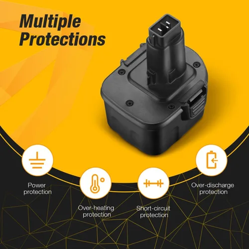 Miniatura 6 de FirstPower Batería de 4.8Ah 12V DW9071 - Compatible con herramientas de batería Dewalt de 12 V DC9071 DW9071 DW9072 DE9037 DE9071 DE9072 DE9074