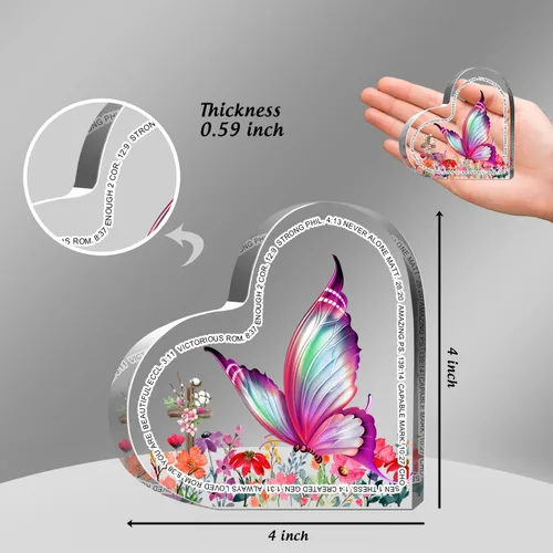 Miniatura 2 de Regalos cristianos, regalos religiosos inspiradores con versículo de la Biblia, regalos de aliento espiritual, regalo de mariposa religiosa
