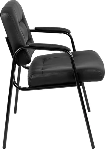 Miniatura 6 de Flash Furniture Darwin Flash Fundamentals LeatherSoft - Silla de recepción ejecutiva, moderna silla copetuda para sala de estar u oficina