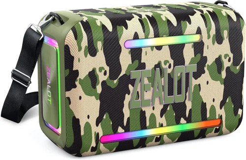 Miniatura 10 de ZEALOT Altavoz Bluetooth de 120 W RMS (pico de 150 W), altavoces inalámbricos portátiles IPX6, resistente al agua, altavoz de subwoofer Bluetooth