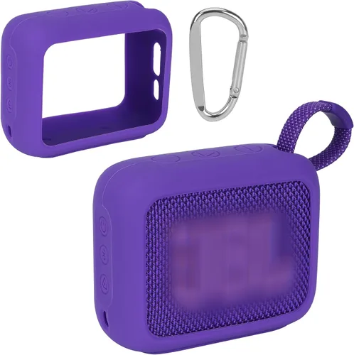 Miniatura 23 de Funda de silicona Lebakort compatible con altavoz portátil JBL GO 4 (Funda negra)