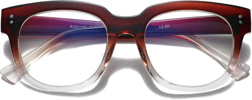 Miniatura 10 de Bevi Lentes de bloqueo de luz azul, elegantes anteojos de lectura para hombres y mujeres Gris (Gradient Grey)