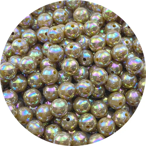 Miniatura 24 de 400 piezas cuentas de perla de 8mm AB cuentas de plástico brillantes y coloridas cuentas espaciadoras sueltas para hacer joyas, aretes, pulseras