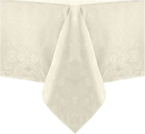 Miniatura 22 de Elrene Home Fashions Caiden Elegance - Mantel de damasco impermeable, resistente a manchas y arrugas, 70" redondo, granate Arándano