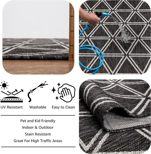 Miniatura 227 de Keen Home Design Alfombra de pasillo para exteriores, 26 x 119 pulgadas, lavable para interiores y exteriores, para patio, cocina, balcón, playa