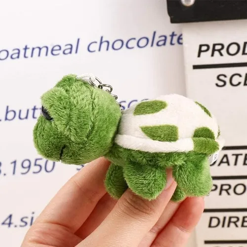 Miniatura 3 de Jinshining Llavero de muñeca de tortuga de criaturas marinas, color verde, llavero de regalo, bolso de dibujos animados, colgante de animal