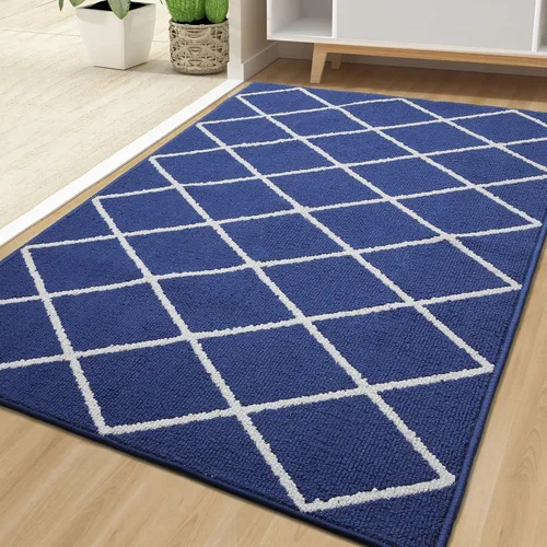 Miniatura 8 de Finchitty Alfombra para Puerta Interior, Resistente a la Suciedad y Absorbente, de Perfil Bajo, Antideslizante, Lavable, Alfombras de Piso