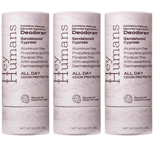 Miniatura 2 de Hey Humans Desodorante, desodorante sin aluminio para mujeres y hombres, contiene ingredientes de origen natural, control de olores todo el día