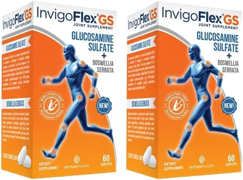 Miniatura 11 de INVIGOFLEX® GS - Sulfato de glucosamina (sin mariscos, sin sodio y seguro para vegetarianos) sin OMG, sin gluten, con Boswellia Serrata - Suplemento