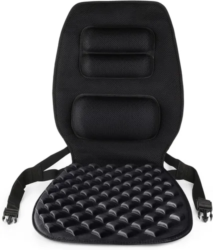 Miniatura 7 de FOMI Cojín de gel de alta calidad y soporte firme para la espalda, cojín de asiento y almohada torácica superior inferior y lumbar para automóvil