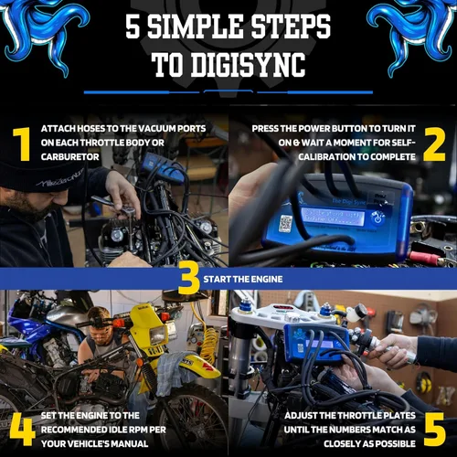 Miniatura 5 de 6 canales: el cuerpo del acelerador digital Digi Sync y la herramienta de sincronización de carbohidratos, sincronizador de carburador fácil de usar