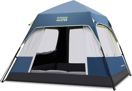 OutdoorMaster Tiendas de campaña para 4/6 personas con tecnología de refugio opaco, fácil instalación en 60 segundos, tienda desplegable resistente