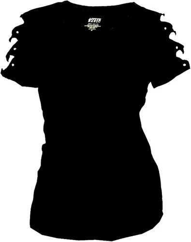 Miniatura 2 de Camiseta larga de alas de ángel con diamantes de imitación brillantes
