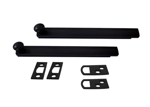 Miniatura 13 de QCAA Perno de superficie oculta de latón macizo resistente, 4 pulgadas, negro mate, paquete de 1, fabricado en Taiwán Níquel Satinado
