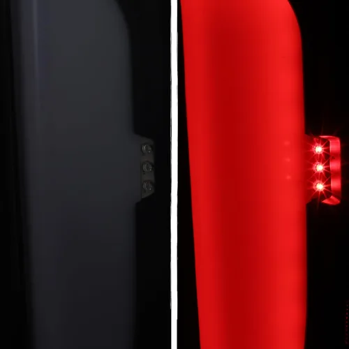 Miniatura 7 de AKKON - Compatible con GMC Sierra 1500 2014-2018, 2500HD 3500HD 15-19 [Tubo en C] Luces Traseras LED Negras Ahumadas Par Conductor + Pasajero
