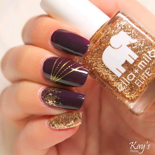 Miniatura 5 de ella+mila Profesional, de Secado Rápido, Esmalte de Uñas Oro de Larga Duración y Resistente a las Astillas (Drippin' Gold - 0.45 fl oz)