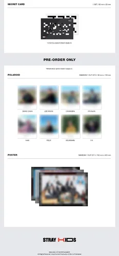 Miniatura 4 de Stray Kids 'Go Live '1er álbum 3 VER SET CD+80p PhotoBook+2p PhotoCard+8p Folleto lírico + 4 películas cortadas+tarjeta secreta+juego de tarjetas