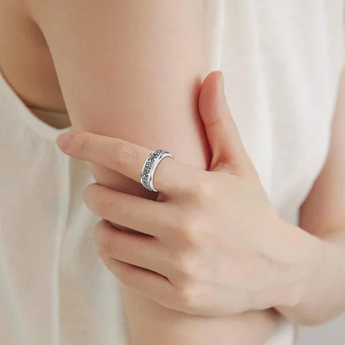 Miniatura 10 de YAFEINI Anillo giratorio de plata de ley para mujer, nudo celta, girasol, margarita, corazón, árbol de la vida, joyería de regalo para mujeres
