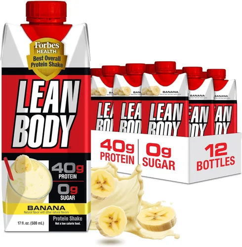 Miniatura 15 de Lean Body Batido de proteínas listo para beber, 40g de proteína, mezcla de suero, 0 azúcar, sin gluten, 22 vitaminas y minerales