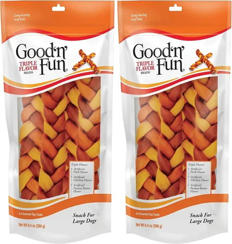 Miniatura 8 de Good'n'Fun Good 'n' Fun - Trenzas de triple sabor, 9.4 onzas (paquete de 1)