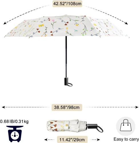Miniatura 77 de Cuby Paraguas UV compacto plegable paraguas ligero portátil manual paraguas de viaje para resistente a la lluvia y 99% de protección UV con Negro