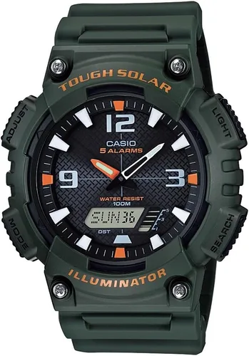 Miniatura 5 de Casio AQS800W Series Analog Digital Watch 100M WR Solar Powered 1/100 SEC Stop Watch 6-Language Day of The Week Indicator Countdown