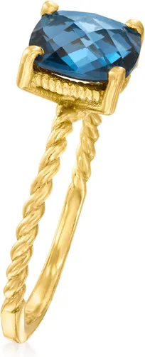 Miniatura 3 de Ross-Simons Anillo torcido de topacio azul Londres de 2,60 quilates en oro de 18 quilates sobre ley, Piedra preciosa, topacio
