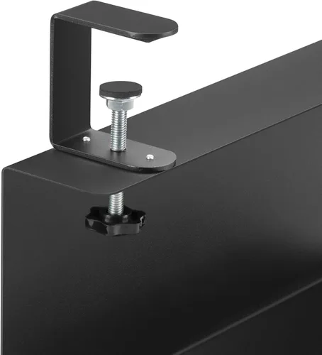 Miniatura 5 de ZhiYo Bandeja de acero para organizar cables de 15.8 pulgadas debajo del escritorio, bandeja de cables XL con abrazadera debajo de la mesa