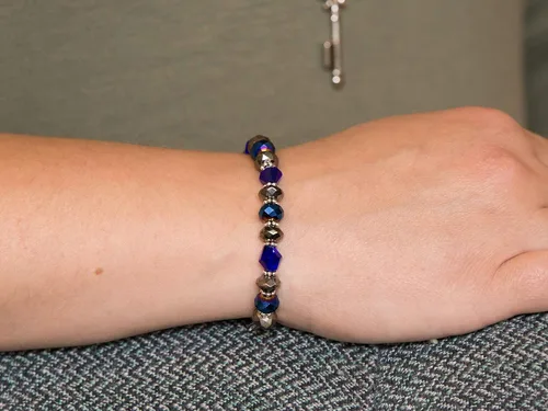 Miniatura 68 de Pulsera elástica de alerta médica, pulsera de identificación médica de repuesto intercambiable, etiqueta de identificación no incluida, cristales