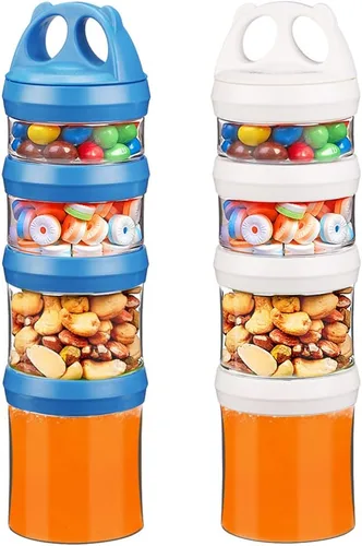 Miniatura 9 de BeneLabel Contenedores apilables de almacenamiento de alimentos con sistema de bloqueo giratorio, contenedores Tritan sin BPA para viajes, fórmula