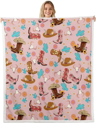 Miniatura 11 de Manfei Manta de vellón con diseño de mariposas florales en acuarela, manta acogedora para cama, sofá, decoración de habitación de niños, niñas