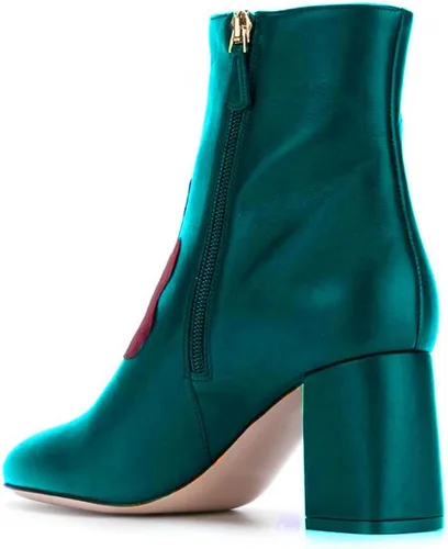 Miniatura 3 de FSJ - Botas de tobillo con punta redonda para mujer (tallas 4-15)