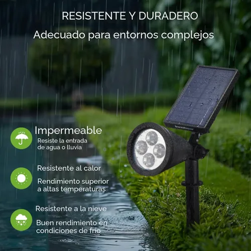 Miniatura 5 de InnoGear Luces Solares Exteriores Impermeables Luz Solar de Jardín para Exterior Patio Iluminación de Paisaje Luces Puntuales para Senderos Foco Luz