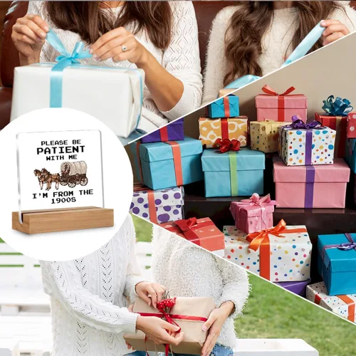 Miniatura 7 de Divertida placa acrílica retro de regalo para amigos, compañeros de trabajo, regalos occidentales para mujeres, hombres, mejores amigos, decoración