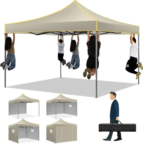 Miniatura 14 de COBIZI Tienda de campaña desplegable resistente de 10 x 10 con 4 paredes laterales extraíbles, toldo desplegable Ez con bolsa portátil, carpa